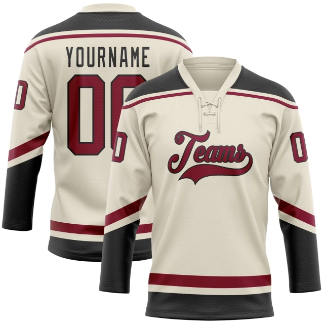 High Quality Custom Ice Hockey Uniform Sublimation Printed Jersey With Embroidered Logo