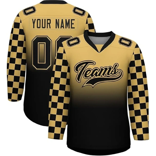 New 2025 Sublimation Ice Hockey Jersey Printing Quick Dry Breathable Ice Hockey Jersey