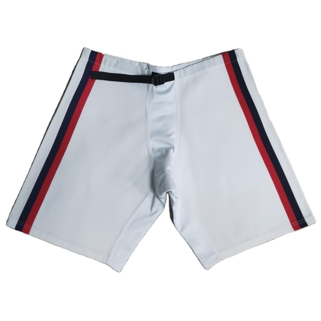 Custom Hockey Pant Shell Nylon Shorts with Embroidery and Tackle Twill for Ice Hockey