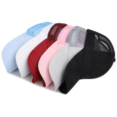 Wholesale High Hats Caps Women Camouflage Ponytail Hats Mesh Back Sport Ponytail ice Hockey hat