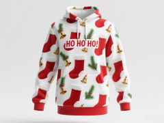 Christmas Holiday Clothing Fashion Unisex Pullover Hoodie Custom Sublimated Printing Hoodie