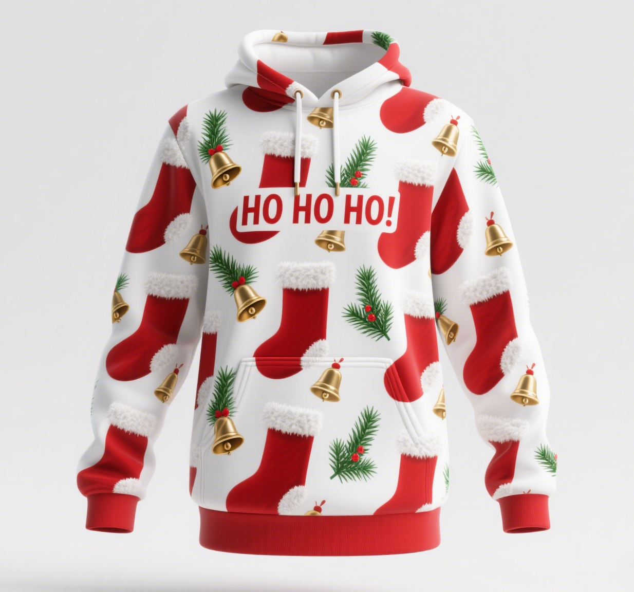 Christmas Holiday Clothing Fashion Unisex Pullover Hoodie Custom Sublimated Printing Hoodie
