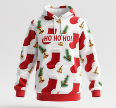 Christmas Holiday Clothing Fashion Unisex Pullover Hoodie Custom Sublimated Printing Hoodie