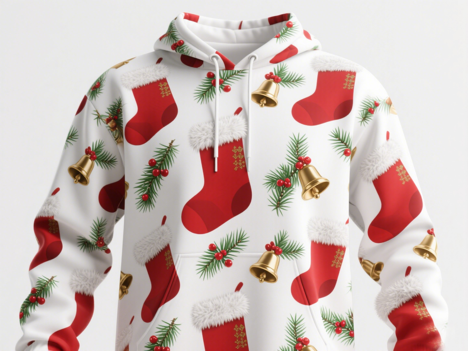 Christmas Holiday Clothing Fashion Unisex Pullover Hoodie Custom Sublimated Printing Hoodie