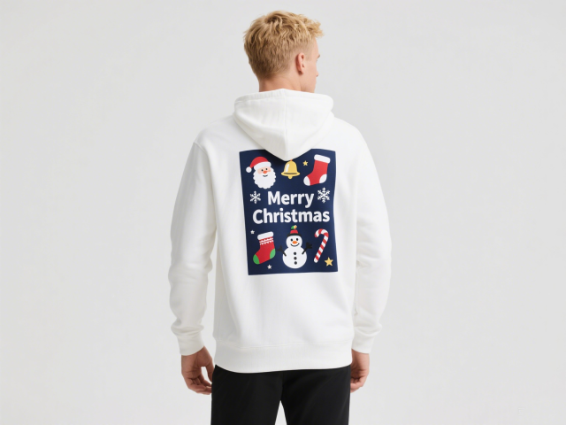 Top Quality Custom Christmas Design Fleece Sublimation Sweatshirts Men‘s 100% Polyester Hoodies