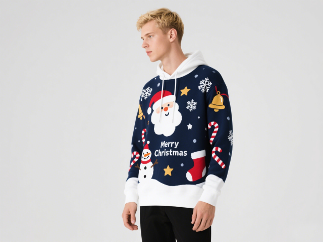 Customized Sweatshirts Hoodies Merry Christmas Custom Hoodies Sublimation Print Polyester Pullover Hoodie