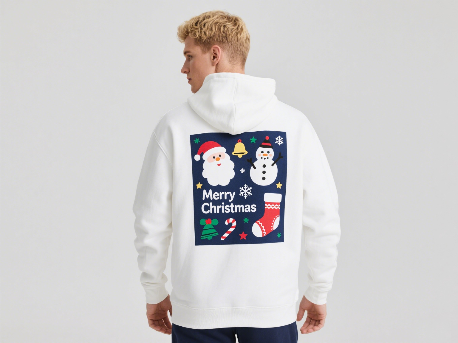 Top Quality Custom Christmas Design Fleece Sublimation Sweatshirts Men‘s 100% Polyester Hoodies