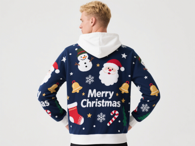 Customized Sweatshirts Hoodies Merry Christmas Custom Hoodies Sublimation Print Polyester Pullover Hoodie