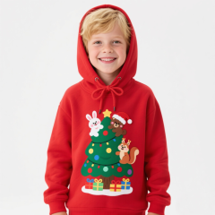 Christmas Style Sweatshirt Kids Print Children's Hoodies Comfort Boys and Girls Christmas Hoodies