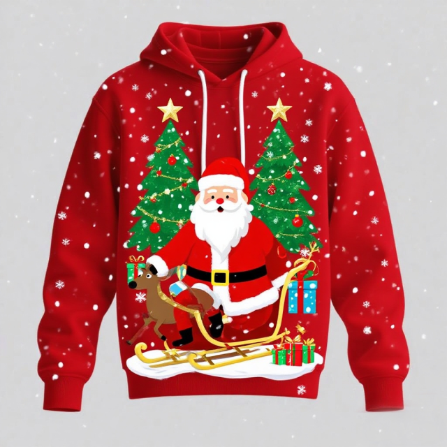 Wholesale Unisex 3D Printed Hoodies Customized Christmas Design Hoodie Sweatshirt With Pocket for Men Women
