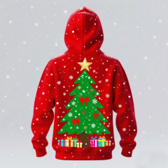 Wholesale Unisex 3D Printed Hoodies Customized Christmas Design Hoodie Sweatshirt With Pocket for Men Women