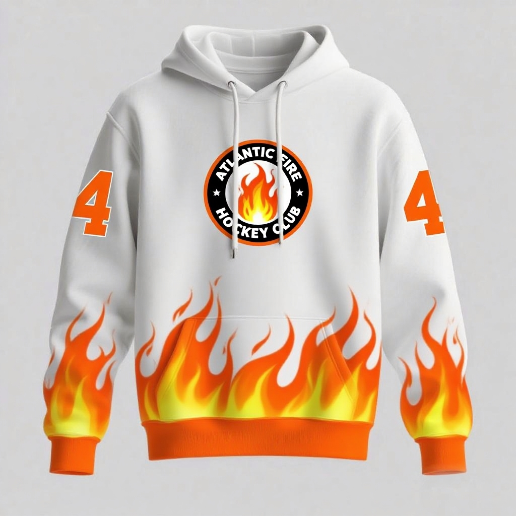 Custom Hockey Hoodie Polyester Hooded Men's Hoodie Long Sleeve Pullover Sweatshirt