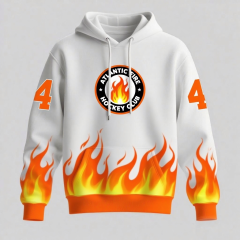 Custom Hockey Hoodie Polyester Hooded Men's Hoodie Long Sleeve Pullover Sweatshirt