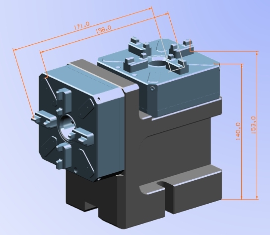 Double pneumatic chuck stereo