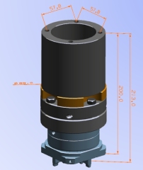 EDM lengthened pneumatic chuck