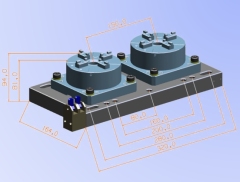 Two benchmarks pneumatic chuck