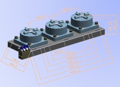Three benchmarks pneumatic chuck