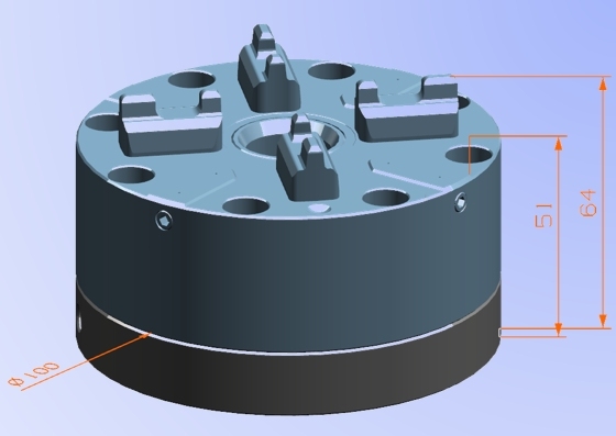 P tooth100 pneumatic chuck