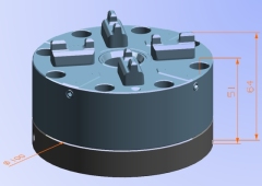 P tooth100 pneumatic chuck