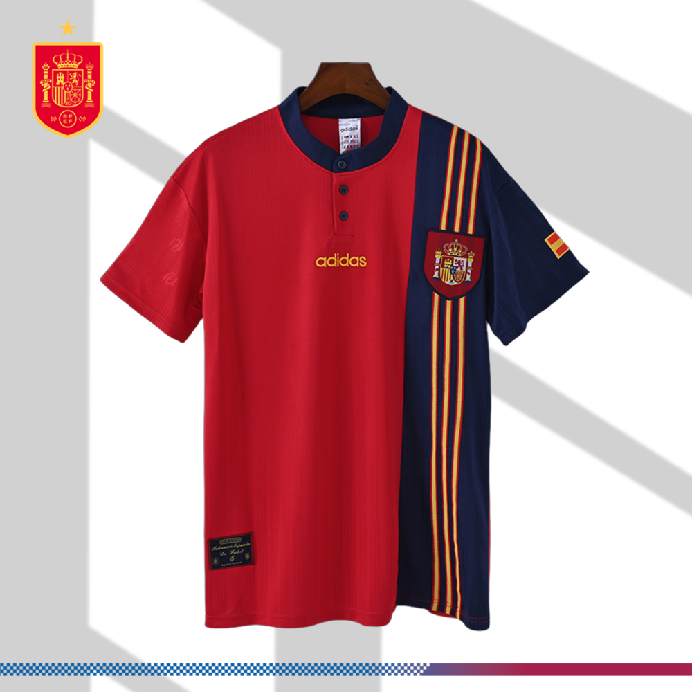 1996 Spain Home Retro Football Shirt