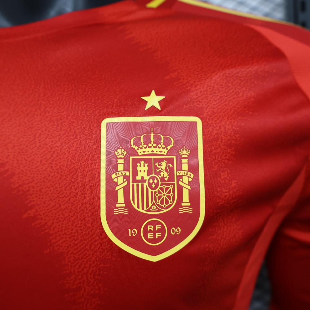 2024 Spain Home Long Sleeve Football Shirt (Player Edition)