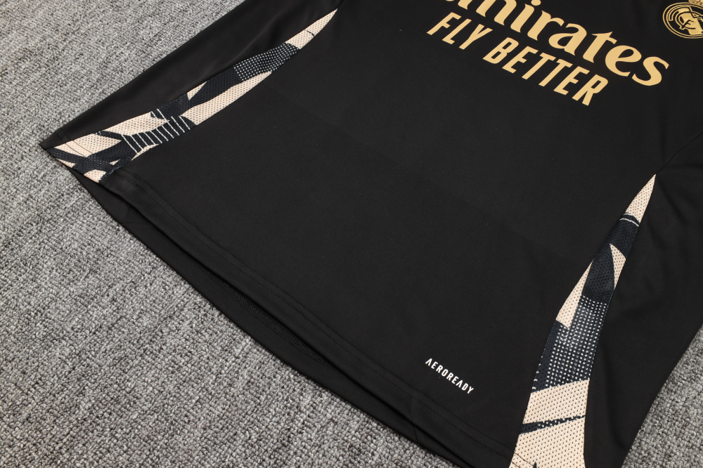 2024/2025 Real Madrid black adult vest training suit (Adult Kit)