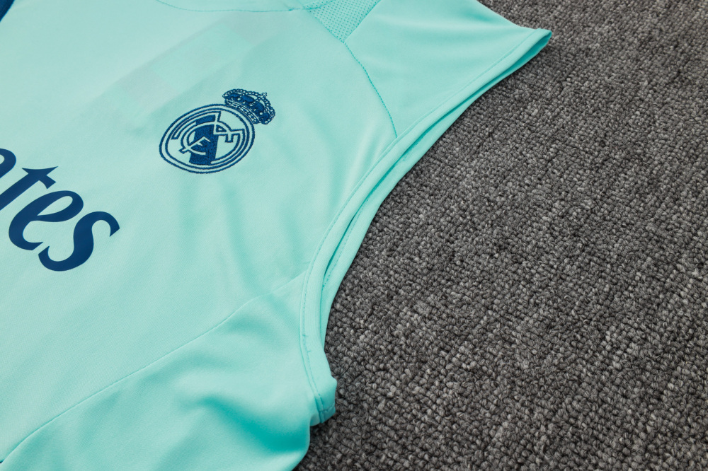 2024/2025 Real Madrid light green adult vest training suit (Adult Kit)