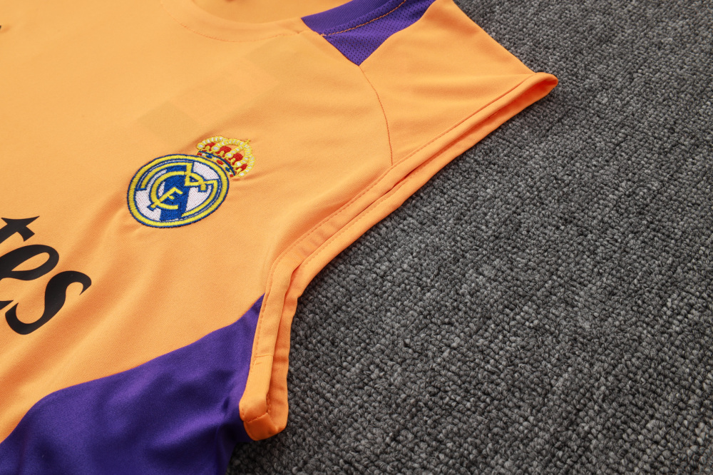 2024/2025 Real Madrid orange adult vest training suit (Adult Kit)