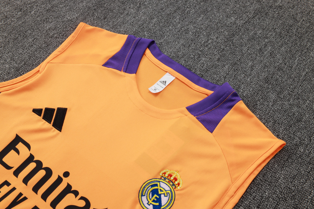 2024/2025 Real Madrid orange adult vest training suit (Adult Kit)