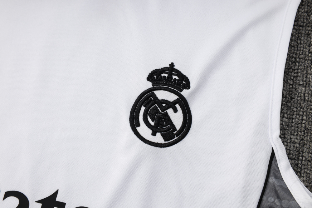 2024/2025 Real Madrid white adult vest training suit (Adult Kit)