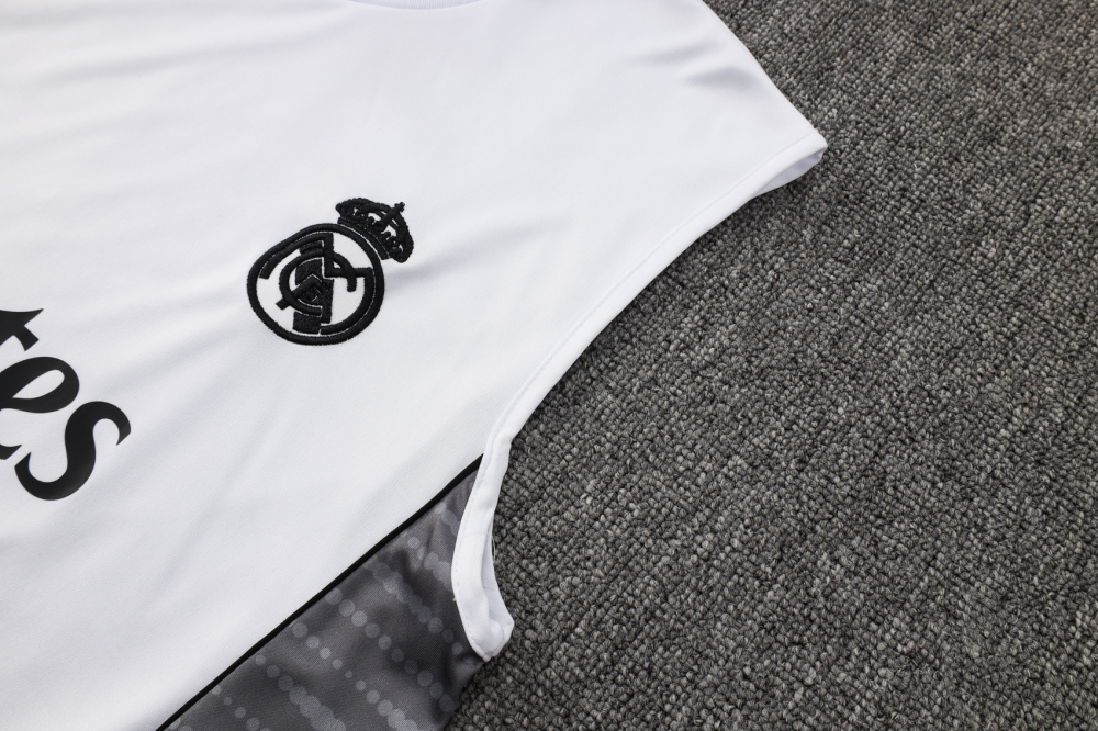 2024/2025 Real Madrid white adult vest training suit (Adult Kit)