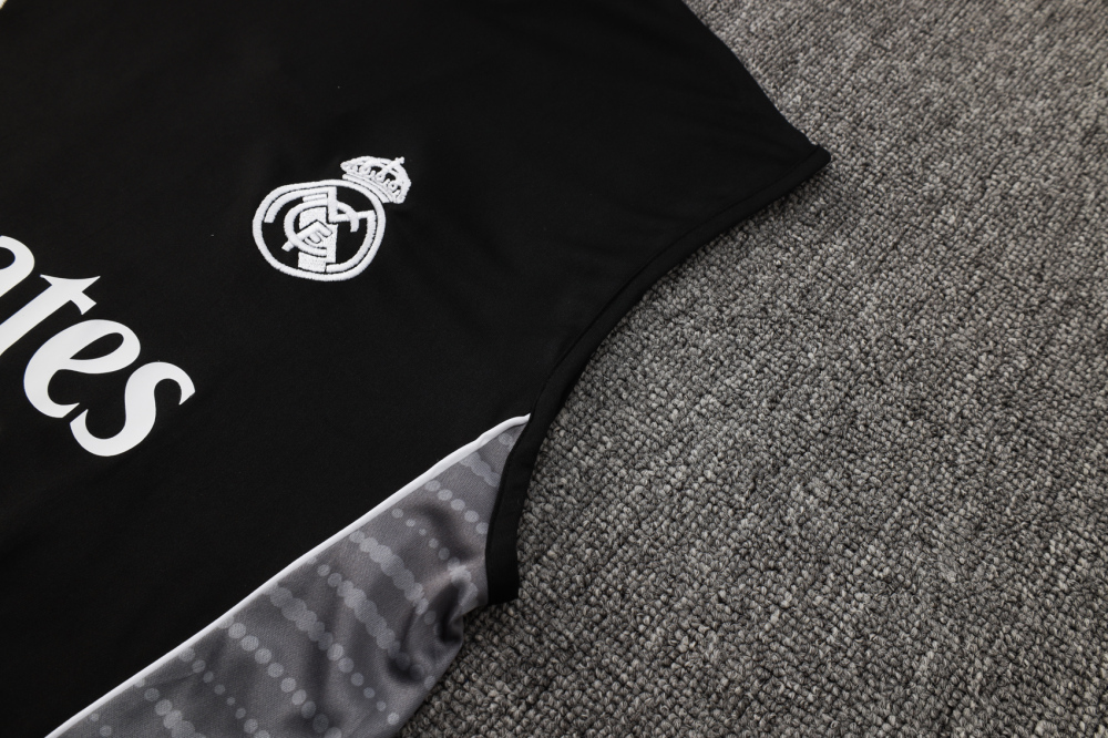 2025/2026 Real Madrid black adult vest training suit (Adult Kit)