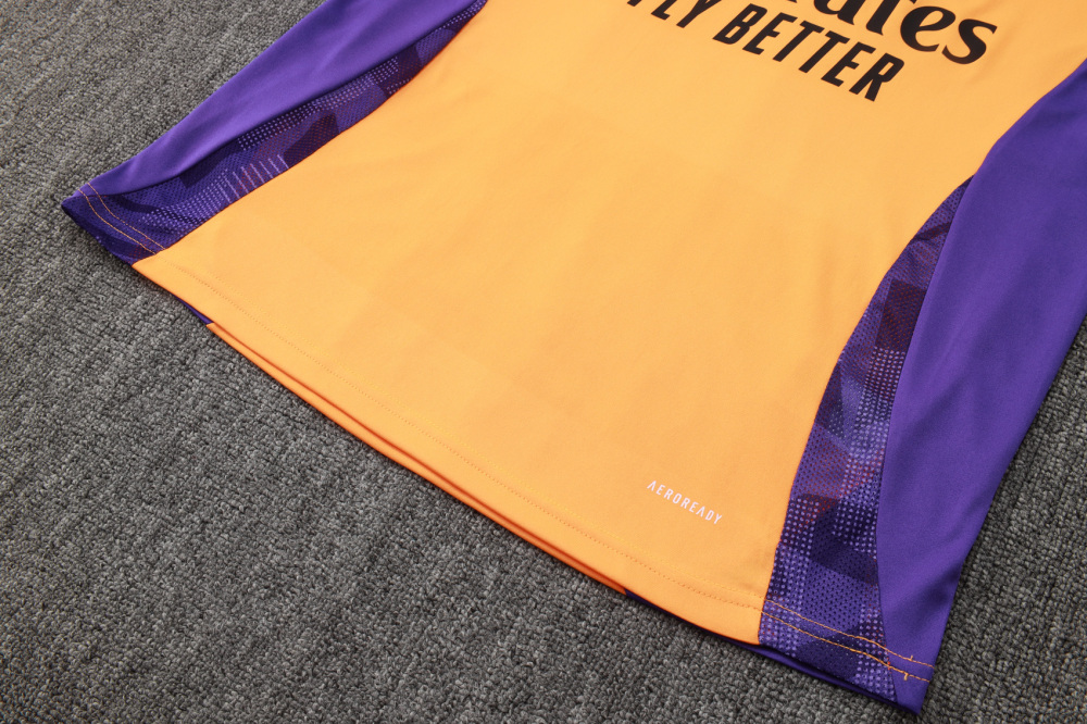2024/2025 Real Madrid orange adult vest training suit (Adult Kit)