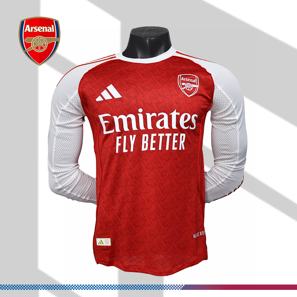2025/2026 Arsenal Home Long Sleeve Football Jersey (Player)