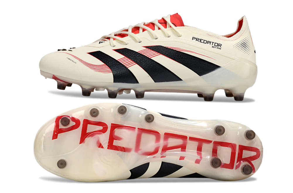 Predator Elite Fold-over Tongue FG Champagne - Off WhiteCore BlackPure Ruby
