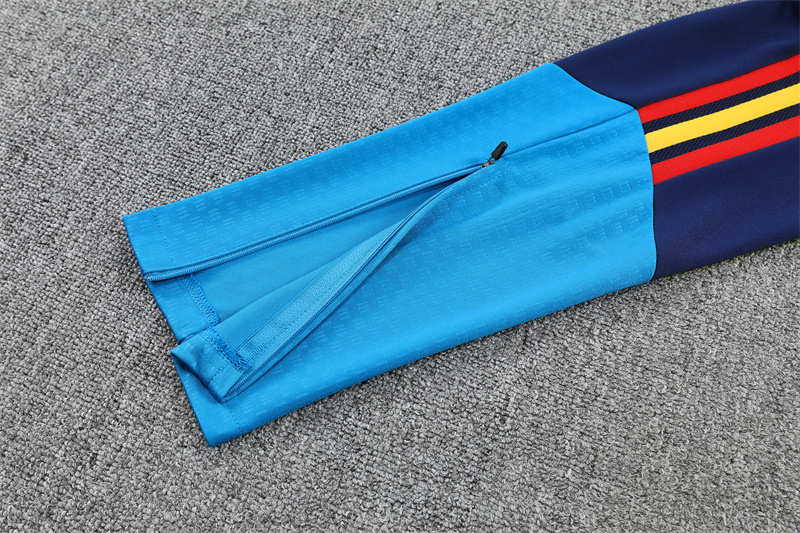 2026 Spain Dark Blue Half-Zip Training Kit