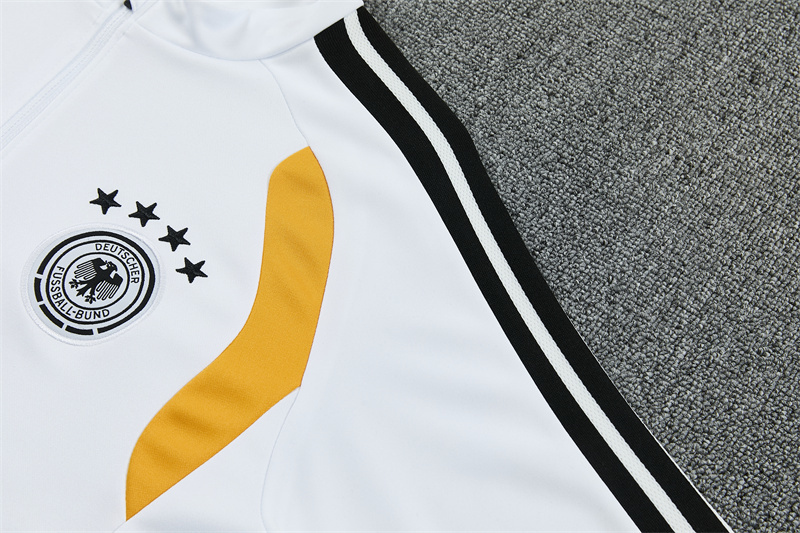 2026 Germany White Half-Zip Training Suit Kit