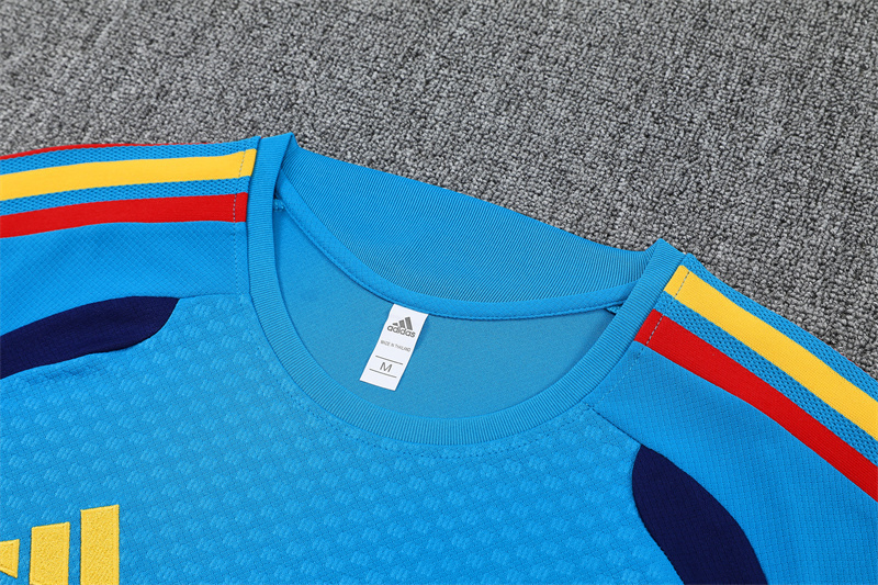 2026 Spain Blue and White Short-Sleeved Training Kit