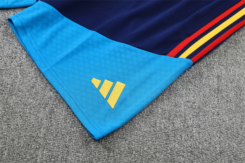 2026 Spain Blue and White Short-Sleeved Training Kit