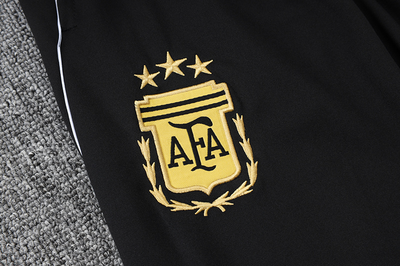 2025 Argentina Black Half-Zip Training Top kit