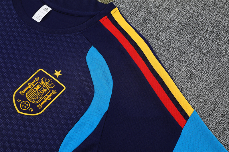 2026 Spain Dark Blue Short-Sleeved Training Kit