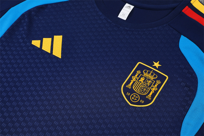 2026 Spain Dark Blue Short-Sleeved Training Kit