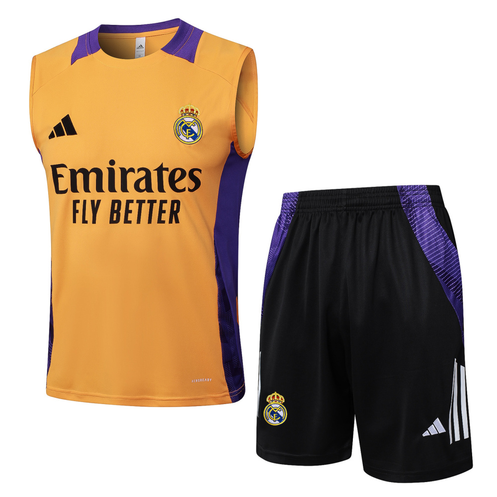 2024/2025 Real Madrid orange vest training suit  Kit