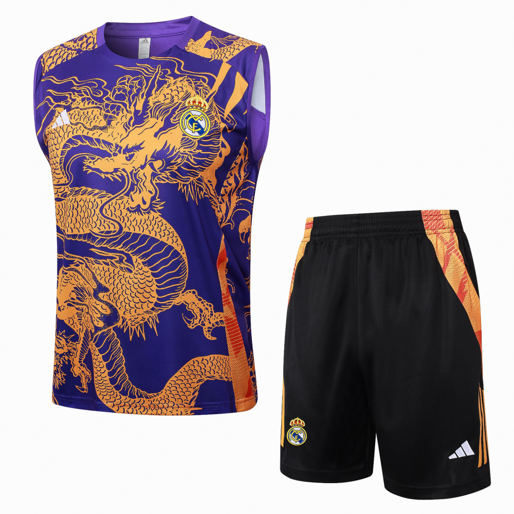 2024/2025 Real Madrid purple vest training suit  Kit