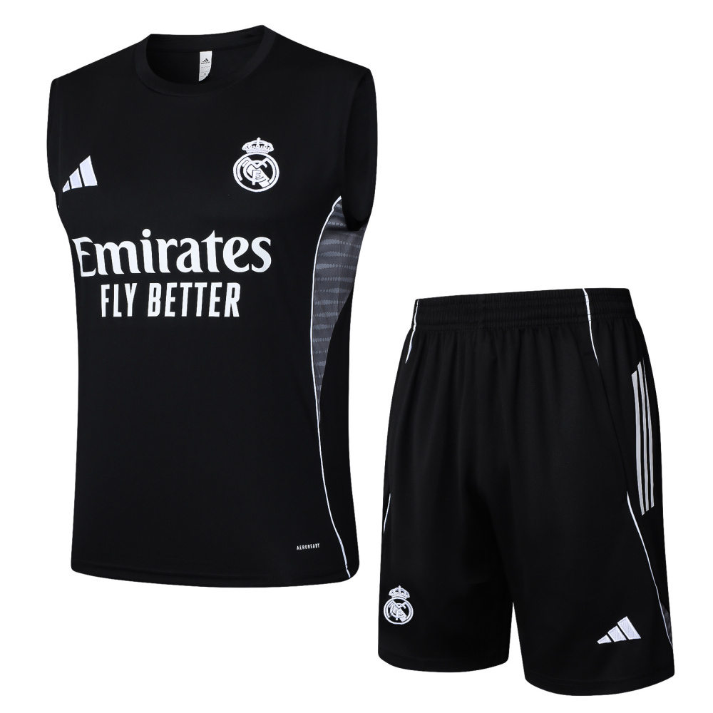 2025/2026 Real Madrid black vest training suit
