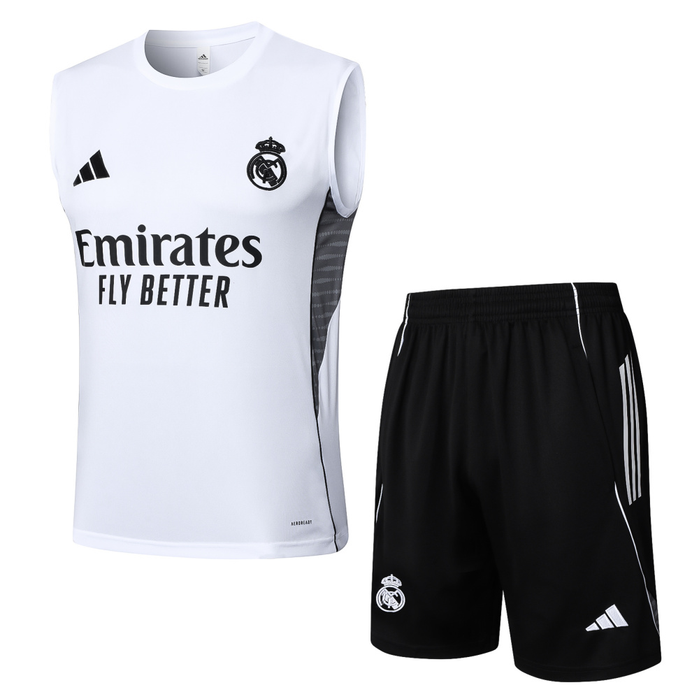2024/2025 Real Madrid white vest training suit kit