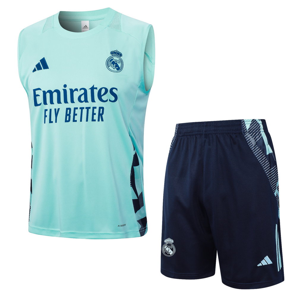 2024/2025 Real Madrid light green vest training suit Kit