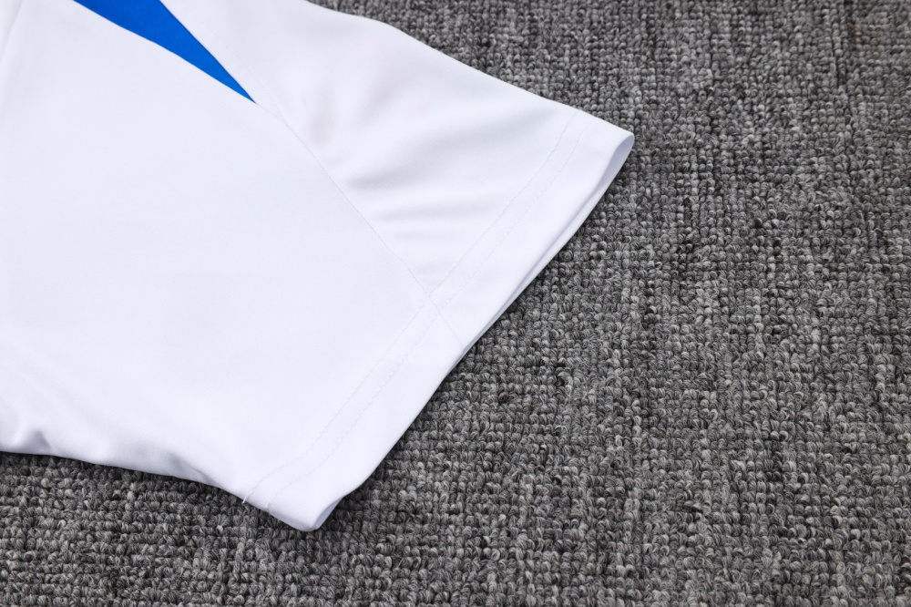 2025/2026 Paris Saint-Germain White (Blue on Shoulders) Short-Sleeve Training Kit