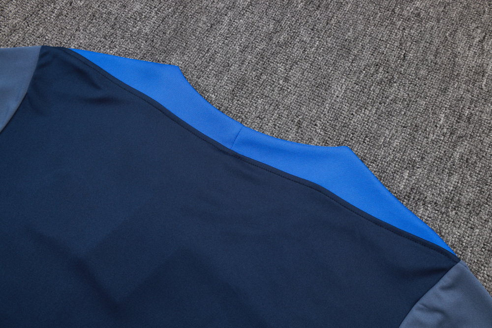 2025/2026 Paris Saint-Germain Dark Blue (Light Blue on Shoulders) Short-Sleeve Training Kit