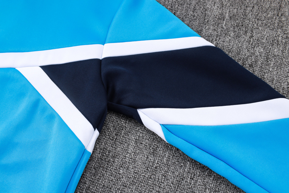 2025/2026 Napoli light blue long-sleeved training kit with full-length zipper